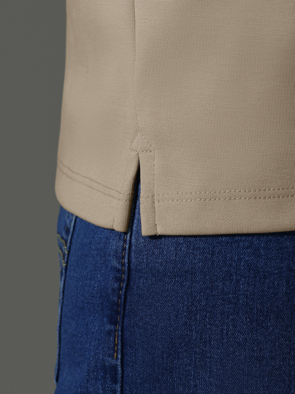 after-hours-high-neck-zip-long-sleeves-clay image 5 - After Hours 1/4 Zip Neck Long Sleeves - Clay