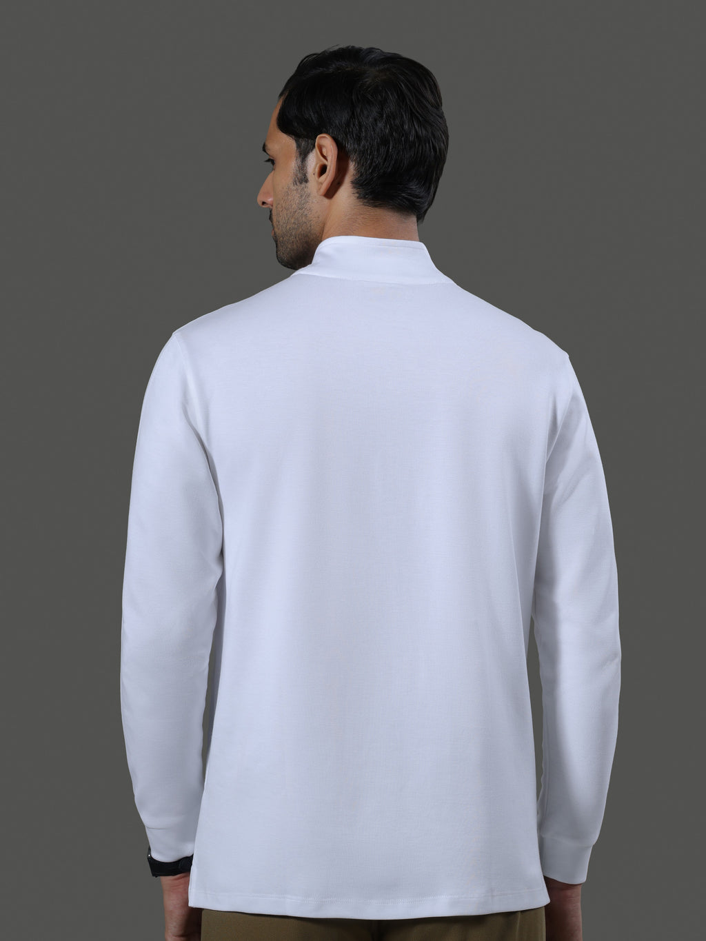 after-hours-high-neck-zip-long-sleeves-porcelain image 6 - After Hours 1/4 Zip Neck Long Sleeves - Porcelain