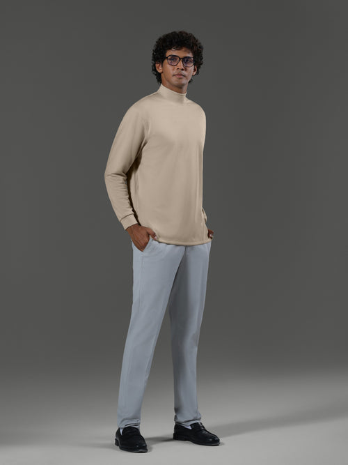after-hours-mock-neck-long-sleeves-clay image 2 - After Hours Mock Neck Long Sleeves - Clay