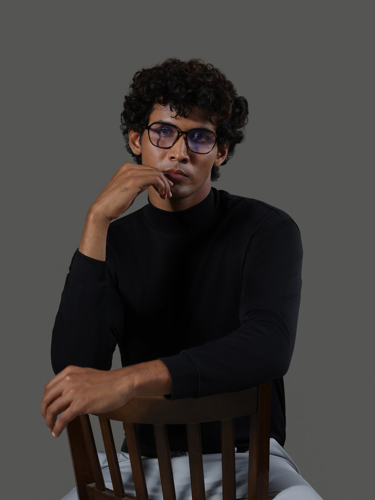 after-hours-mock-neck-long-sleeves-obsidian image 4 - After Hours Mock Neck Long Sleeves - Obsidian