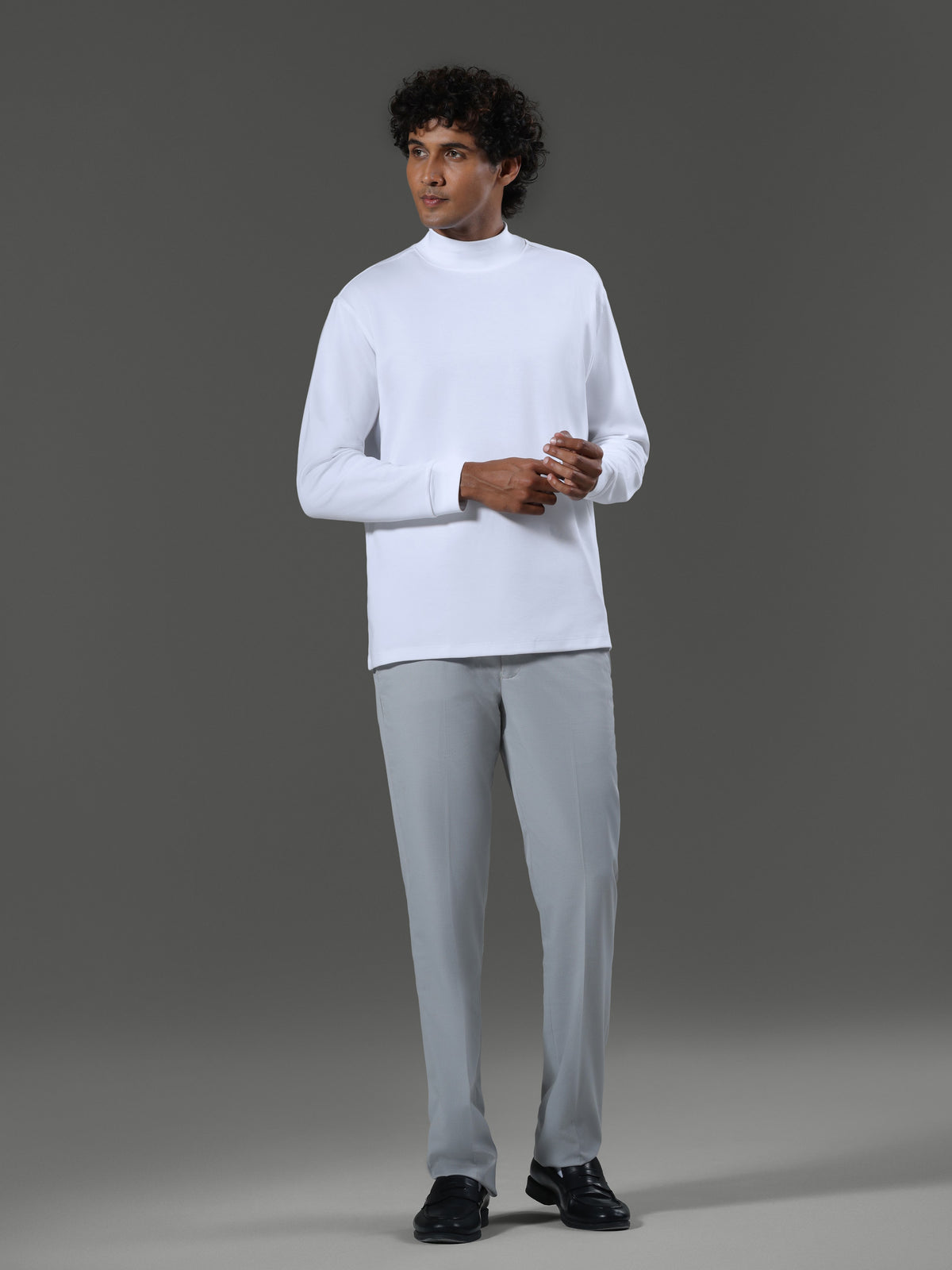 after-hours-mock-neck-long-sleeves-porcelain image 2 - After Hours Mock Neck Long Sleeves - Porcelain