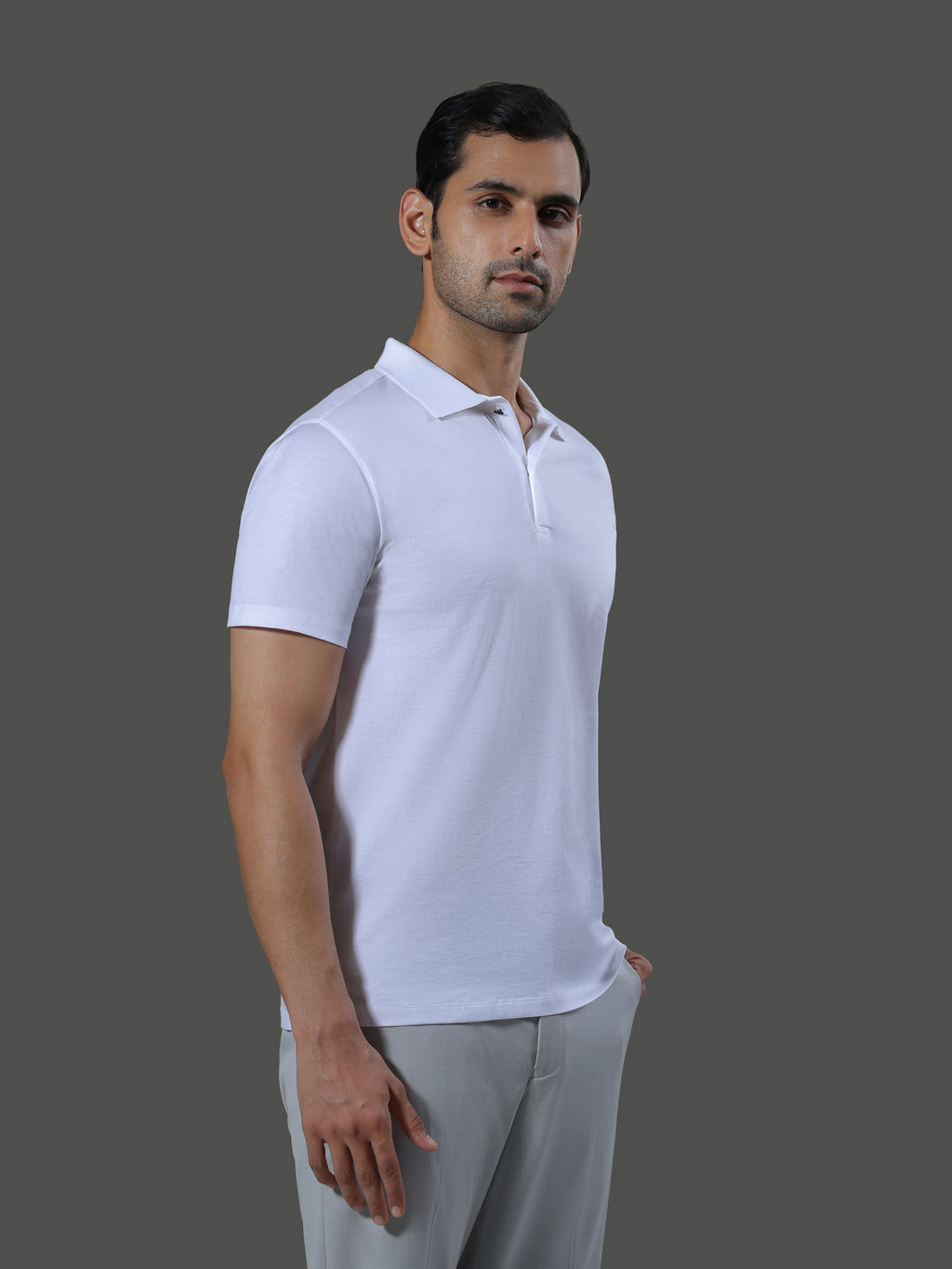 Method Polo Neck Short Sleeves - porcelain - image 4