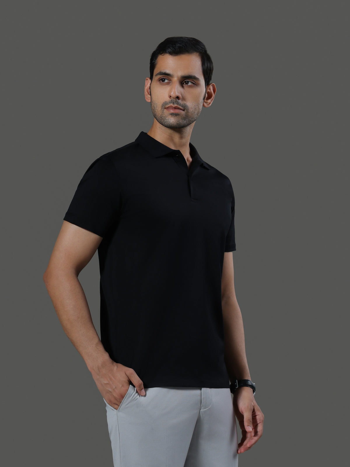 Method Polo Neck Short Sleeves - obsidian - image 1
