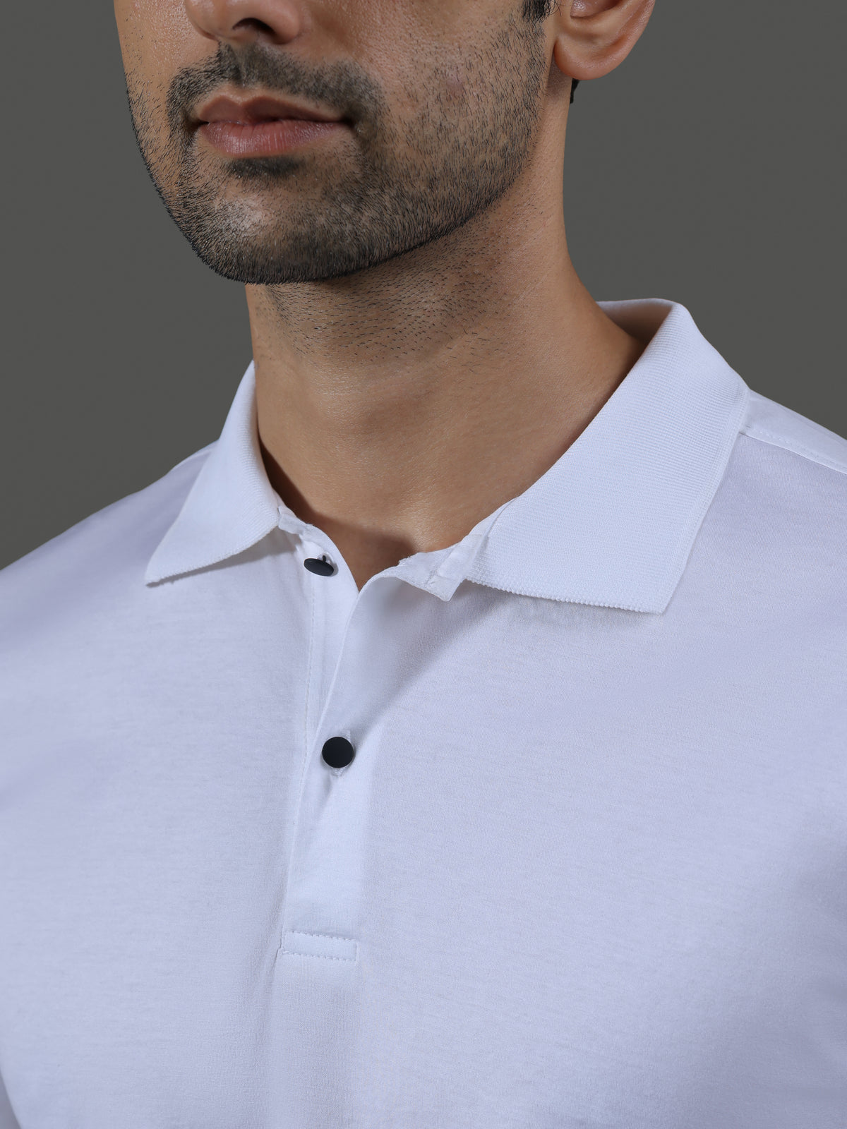 Method Polo Neck Short Sleeves - porcelain - image 3