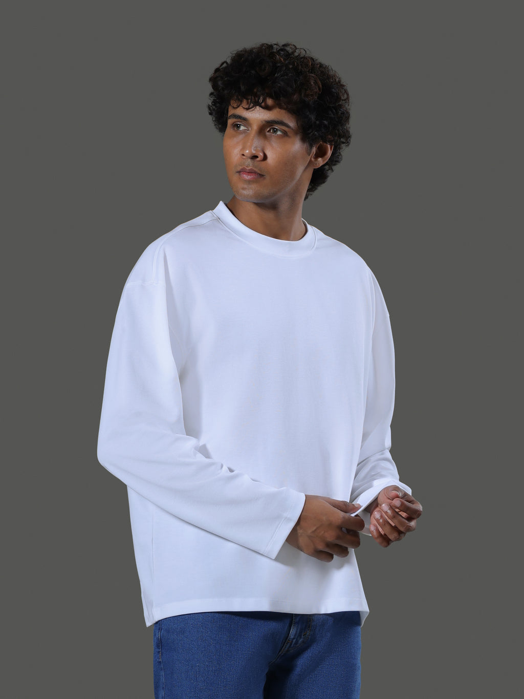 Leisure Crew Neck Long Sleeves - porcelain - image 1