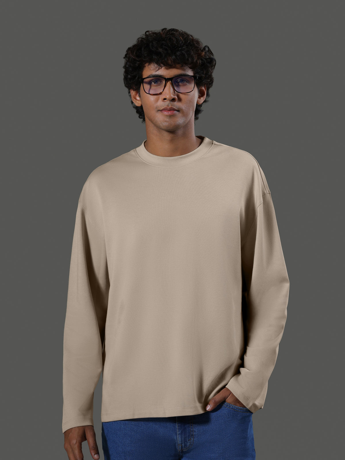 Leisure Crew Neck Long Sleeves - clay - image 3