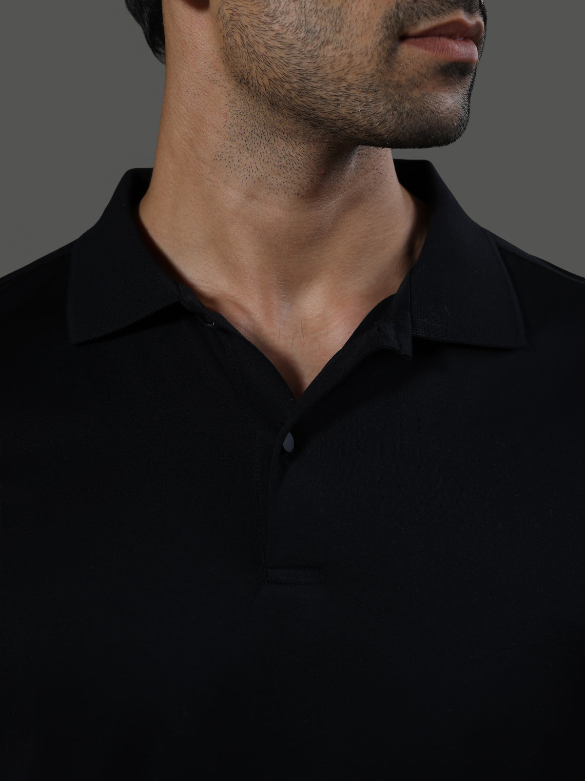 Method Polo Neck Short Sleeves - obsidian - image 3
