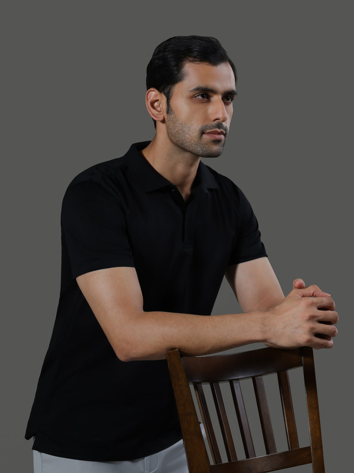 Method Polo Neck Short Sleeves - obsidian - image 4