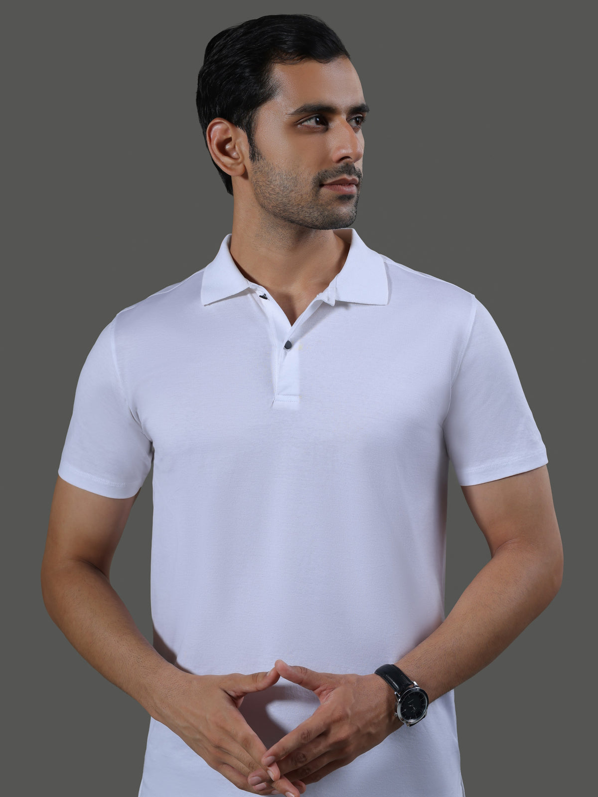 Method Polo Neck Short Sleeves - porcelain - image 1