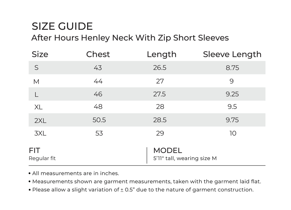 after-hours Henley Neck desktop size guide